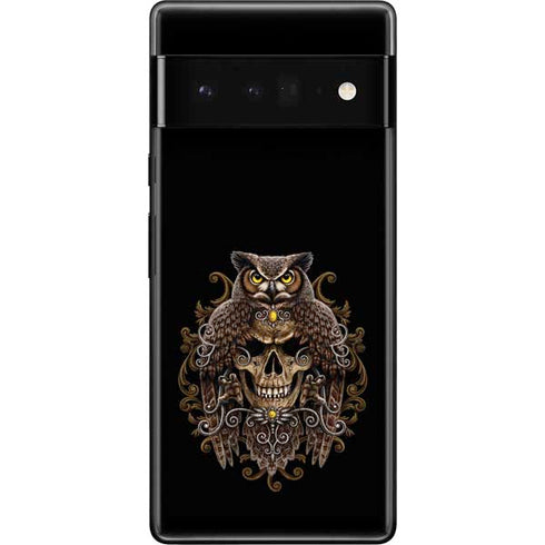 Skull and Owl by Sarah Richter Google Pixel 6 Pro Skin